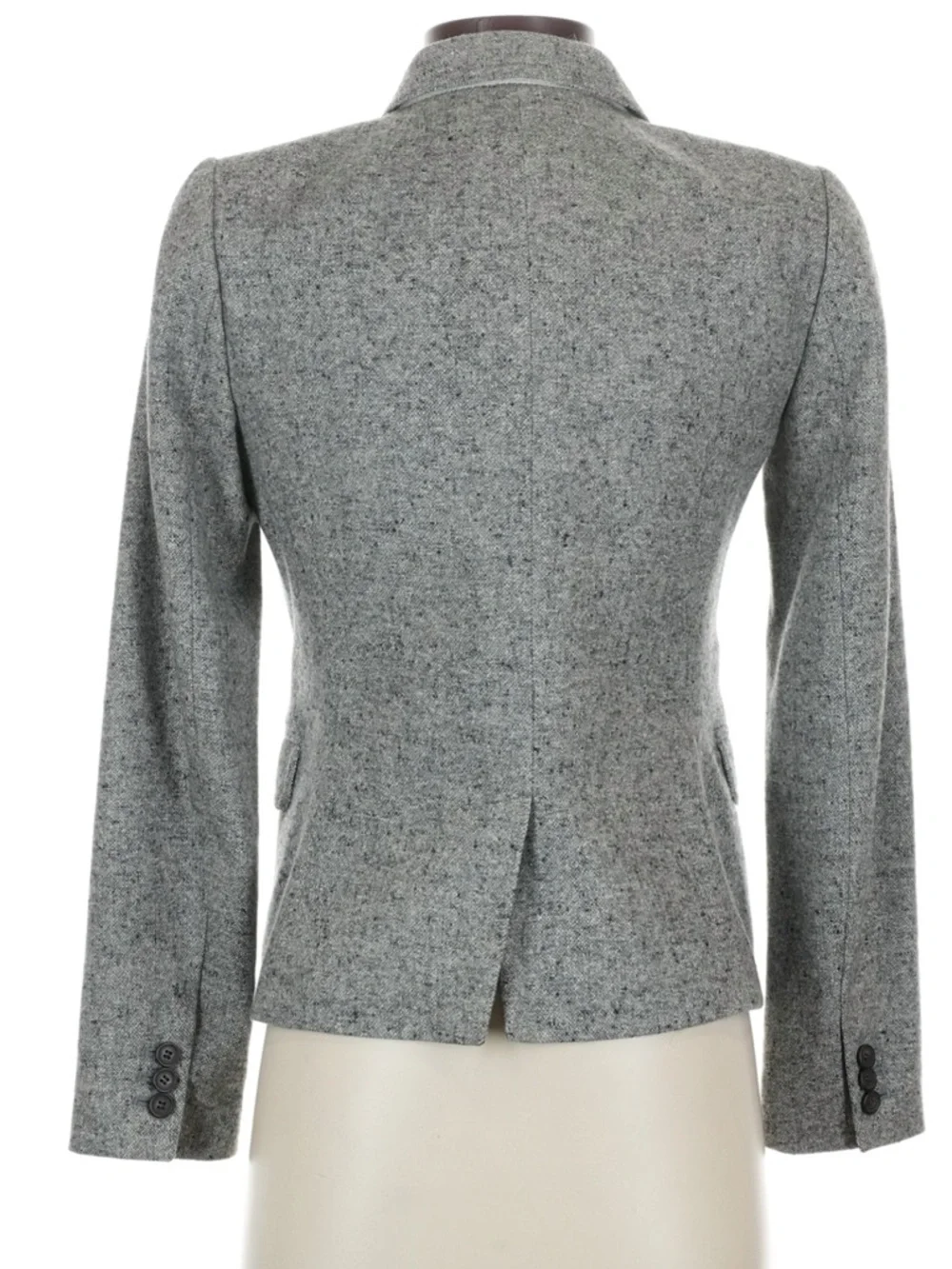 J. Crew Heather Gray Tweed wool/silk Blazer size 0 - Picture 8 of 8